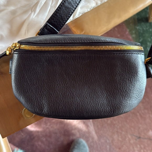 HOBO Black Leather Crossbody Bag with Gold Accents - Picture 2 of 5